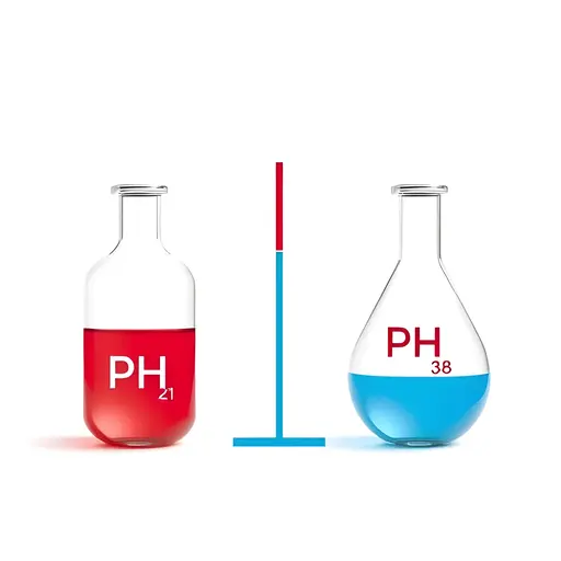 Ilustrasi bahan pengatur pH: pH meter dan gelas ukur